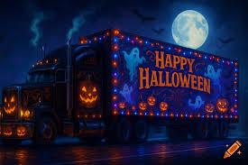 Peterbilt Truck With Skull Decoration ...