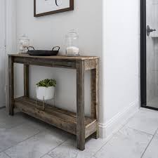 Jerome 46 Solid Wood Console Table In 2020 Wood Console Table Unique Console Table Diy Console Table