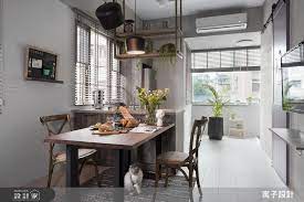 單身女子居住的12 坪大套房 廚房中島的吊櫃不僅可做收納用 擺放幾盆垂墜的植物 讓吊櫃收納更具美感 home decor home furniture