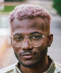 Pastel Pink Undercut With Curly Hair Men Hair Color Mens Hairstyles Curly Hair Styles