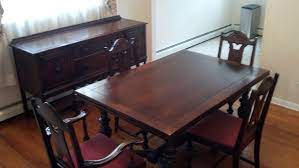 Casino game table, stand up desk, kitchen island, wine & cheese table #31114. I Have A 1940s Vintage Solid Mahogany Dining Room Set That Includes A Table Buffet And 5 Chairs The Buffet Table