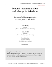 Streaming football football streaming , footstream , regarder matchs de football streaming en francais. Pdf Los Retos De La Recomendacion De Contenido Audiovisual