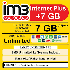 Kartu perdana internet three tri 3 unlimited gb alter cinta 10 gb 50gb. Jual Kartu Perdana Paket Data Indosat Im3 Unlimited 7 Gb Free Youtube Dan Instagram Di Lapak Agni Olshop Bukalapak