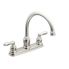 For your easy understanding, we've divided this single handle kitchen faucet installation or replacement guideline into two parts. Moen Caldwell Chrome 2 Handle Deck Mount High Arc Handle Kitchen Faucet Deck Plate Included In The Kitchen Faucets Department At Lowes Com