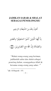 Jadikan Sabar Shalat Sebagai Penolongmu Iman Allah Persamaan