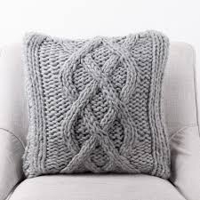 The envelope closure is secured with three coconut buttons allowing for easy removal to change your décor or for. Glitzhome 18 In L X 18 In W Gray Handmade Acrylic Cable Knit Pillow Cover 1513203428 The Home Depot