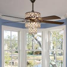 River Of Goods 52 In Triple Tiered Pierced Metal Chrome Crystal Led Ceiling Fan With Light 20065 The Home Depot In 2020 Ceiling Fan With Light Fan Light Led Ceiling Fan