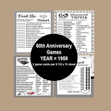 Think you know a lot about halloween? 1959 Trivia Games Anniversary Games 60th Anniversary Games Instant Download 60th Anniversary Party Diamond Anniversary Trivia Party Supplies Party Favors Games Yenmotion Com