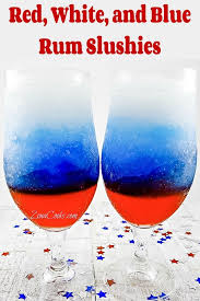 Red White And Blue Rum Slushies In 2020 Rainbow Drinks Rum Red White Blue Drink