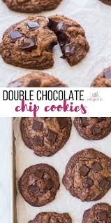 Double Chocolate Chip Cookies Chocolate Chip Cookies Cookies Recipes Chocolate Chip Chip Cookie Recipe