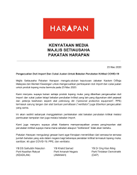 Pengecualian duti import ke atas mesin dan pengecualian cukai jualan ke atas mesin, peralatan, alat ganti dan bahan guna habis yang diimport atau dibeli daripada gudang. Pakatan Harapan On Twitter Kenyataan Media Majlis Setiausaha Ph Berkenaan Pengecualian Duti Import Cukai Jualan Bekalan Perubatan Kritikal Covid19 Https T Co Ay7mvnphym