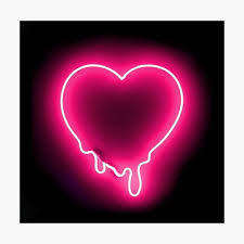 Neon pink gun sign ๑෴mustbasign෴๑ aesthetic qoutes, alien aesthetic. Pink Neon Light Sign Drip Heart Poster By Katedylan Redbubble