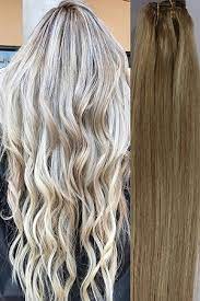 The weave hair is shed free, long lasting and can be reused many times. 18 20 22 Machine Weft Hair Weave Sew In 100 Grams 100 Human Hair Extensions Weft 18 613 Dark Blonde Mixed With Platinum Blonde Hair Faux You