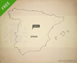 Maps madrid (spain) to print and to download. Free Vector Map Of Spain Outline One Stop Map
