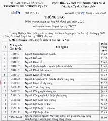 Năm nay, trường đh giao thông vận tải vẫn chủ yếu tuyển sinh bằng hai phương thức là sử dụng kết quả kỳ thi tốt nghiệp thpt và. Ä'iá»ƒm Chuáº©n Ä'áº¡i Há»c Giao Thong Váº­n Táº£i 2020 Theo PhÆ°Æ¡ng Thá»©c Xet Há»c Báº¡ Tin Tá»©c Má»›i Nháº¥t 24h Ä'á»c Bao Lao Ä'á»™ng Online Laodong Vn