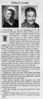 Wilbert Charles Castille (1937-2012)