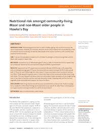 pdf nutritional risk amongst munity