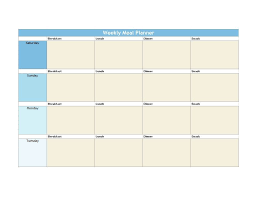 40 Weekly Meal Planning Templates Template Lab