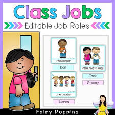 There is a storage label included. Classroom Jobs Editable By Fairy Poppins Teachers Pay Teachers
