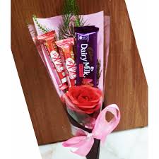 Pick one of our chocolate gift new chocolate truffles are bundled with our popular flowers, including roses to create a stunning romantic gift. Surprise Delivery Valentine Gift My Only One Chocolate Flower Bouquet Shopee Malaysia