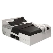 Jetzt günstig die wohnung mit gebrauchten möbeln einrichten auf ebay kleinanzeigen. Funktionsbett Elian Inkl 2 Bettkasten 1 Regal Unter Dem Bett 140 200 Cm Weiss Kindermoebel 24