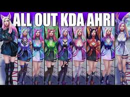 Kda All Out Ahri Chroma Spotlight Youtube