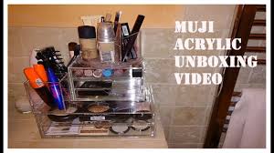 muji uk acrylic makeup storage unboxing
