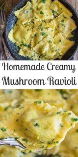 Homemade Creamy Mushroom Ravioli In 2020 Ravioli Recipe Homemade Ravioli Recipe Ravioli Recipe Easy