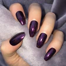 3.5 out of 5 stars 11 ratings. Holographic Mulberry Wine Coffin Purple Acrylic Nails Dark Purple Nails Purple Glitter Nails
