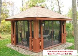 Desain Gazebo Jati Ukiran Masa Kini Model Desain Gazebo Halaman Rumah Spesifikasi Gazebo Jati Minimalis Trend Gazebo Gazebo Backyard Gazebo Screened Gazebo