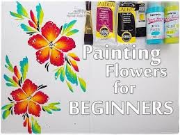 Easy Painting Acrylic Flowers For Beginners Maremi 39 S Small Art Youtube Flower Painting Small Art Easy Paintings