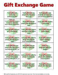 Free Gift Exchange Game Printable Christmas Gift Games Family Christmas Party Christmas Gift Exchange Games