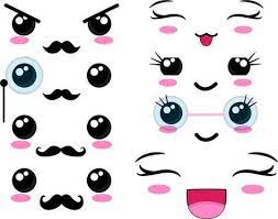 40 Png Files Kawaii Faces Set 2 Digital Clip Art Graphics Personal Commercial Use 021 Digital Clip Art Graphics Kawaii Faces Cute Kawaii Drawings