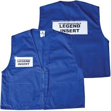 Specialist safety vest printing available. Deluxe Ics Cloth Safety Vest Royal Blue