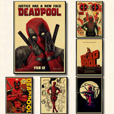 Buy deadpool canvas prints designed by millions of independent artists from all over the world. Marvel Superhero Deadpool Poster Kraft Paper Print Painting Kids Room Decor Retro Poster Cartoon Home Decor Wall Sticker Shopee Malaysia
