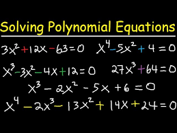 • solving polynomial equations ii be sure to review polynomial factoring before this lesson (they are very closely related). Solving Polynomial Equations By Factoring And Using Synthetic Division Algebra 2 Precalculus Youtube