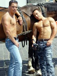 Two muscled Czech boys