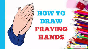 The joints of the fingers are not when the hand closes into a fist and the fingers all curl together, the whole of the hand maintains a cupped shape, as if it was placed against a large ball. How To Draw Praying Hands In A Few Easy Steps Drawing Tutorial For Kids And Beginners Youtube