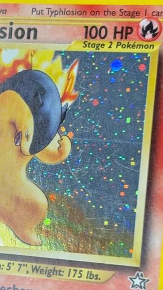 Pokemon Card Holo Surface Scratches Close Up
