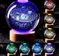 Conalisk 3D Solar System Crystal Ball Lamp,3.15 Inch K9 ...