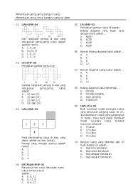 Jumlah kubus satuan yang menyusun bangun diatas adalah …. Bank Soal Matematika Smp Jaring Jaring Bangun Ruang Sisi Datar