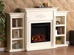 It is made of sturdy material and finished with white faux stone to give it a. Southern Enterprises Tennyson Electric Fireplace With Bookcases Review