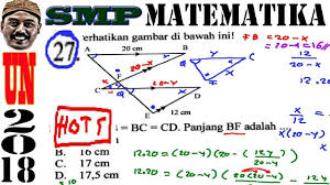 Check spelling or type a new query. Pembahasan Soal Unbk Tipe Hots Matematika Un Smp 2018 No 27 Kesebangunan By Insight Chamber