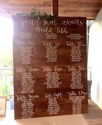 wooden wedding seating chart seating plan in 2019