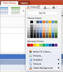 Add Or Change The Fill Color Of A Table Cell Powerpoint
