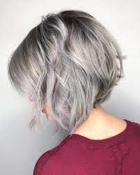 Silver Angled Bob Hairstyles Ideas For Spring 2018 Cleverstyling Aveda Hair Color Ash Blonde Hair Colour Silver Grey Hair