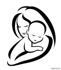 Mother And Baby Vector Symbol Stock Image And Royalty Free Vector Files On Fotolia Com Pic 46525639 Mothers Day Drawings Silhouette Sketch Baby Silhouette
