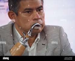 Luis Galarreta, candidate to the vicepresident of Peru for Fuerza Popular  party, gives a press conference to foreign correspondents accredited in  Peru. Six days after the elections, a winner has not yet