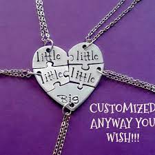 Each piece will vary in size but will all be approximately 1.2mm thick. Five Heart Puzzle Piece Necklace 5 Piece Puzzle Set 5 Best Friends Puzzle Necklace Set Hand Stamped Names Necklace Bridesmaid Jewelry