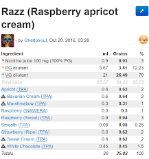 Flavor stash, ratings, private recipes, . Recipe Critique Live Razz By Ghettotrout Diy Or Die Vaping